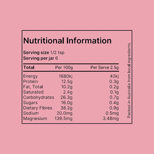 Nutritional values Finger Lime Powder