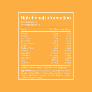 Nutritional Values Sea Moss Immunity Blend